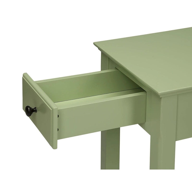 Table d'appoint en bois de transition avec tiroir et étagère ouverte, multicolore