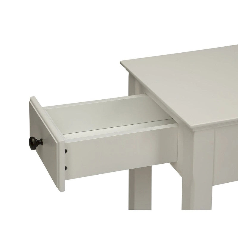 Table d'appoint en bois de transition avec tiroir et étagère ouverte, multicolore