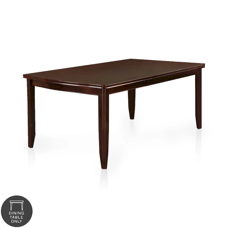 Table à manger extensible en bois Espresso avec rallonge de 45 cm