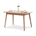 Table à manger extensible en chêne naturel avec pieds effilés