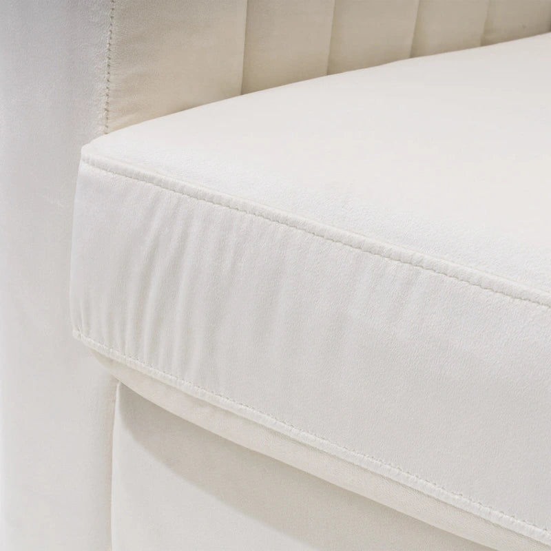 Fauteuil d'appoint en velours avec pieds en métal doré, gris