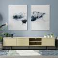 Meuble TV bas Mid-Century Modern avec base en acier