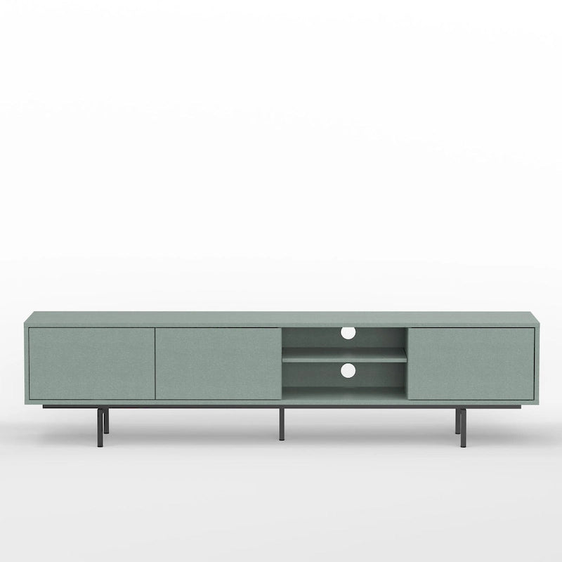 Meuble TV bas Mid-Century Modern avec base en acier