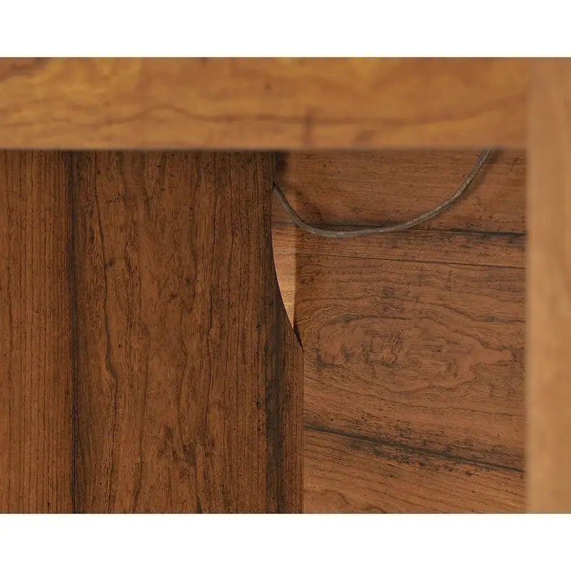 Bureau d'ordinateur rustique en bois avec tiroirs Armoire de rangement Finition Chêne café