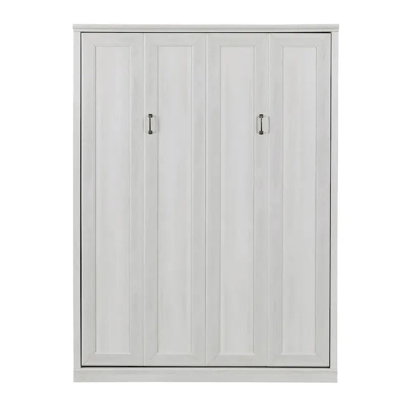 Lit escamotable Murphy avec armoires et lit pliant peu encombrant Rustique marron et blanc