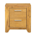 Commode en bois d'acacia avec tiroirs, finition marron naturel