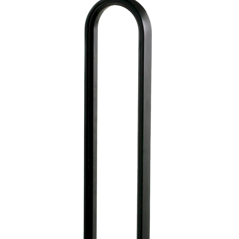 Table d'appoint ou de chevet en marbre gris rond avec pied en métal